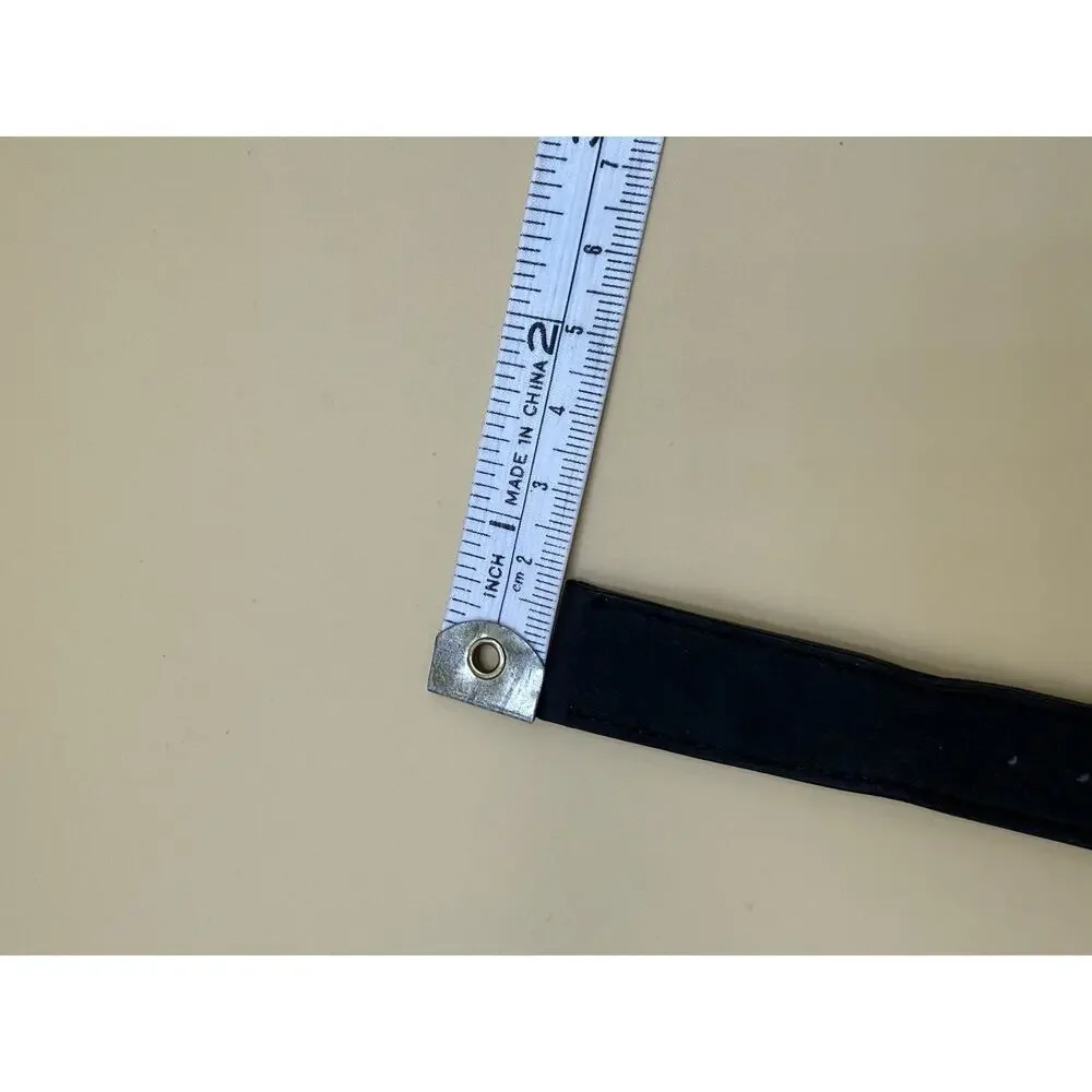 19mm KREISLER Genuine Calfskin Black NOS Vintage Watch Band & Gold-Tone Buckle
